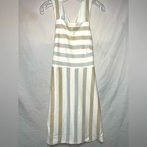 Shimmer Stripe Cross Back Flare Dress